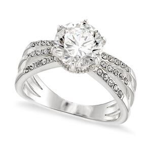 2023 Charter Club Silver-Plate Cubic Zirconia Triple Band Ring Size 7 3/4